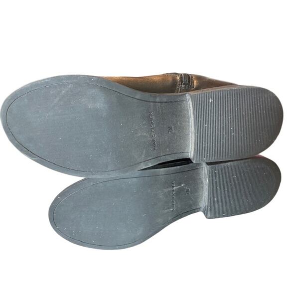 Marc Fisher Leather Riding Boots Women’s Size 7 M Two Toned Brown Black - Picture 6 of 6